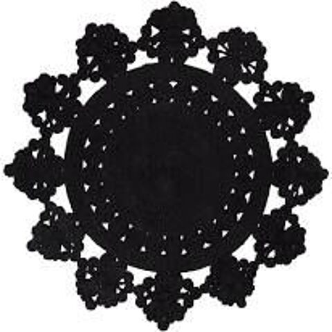 Tapis en jute rond et noir 40 Antony (92)