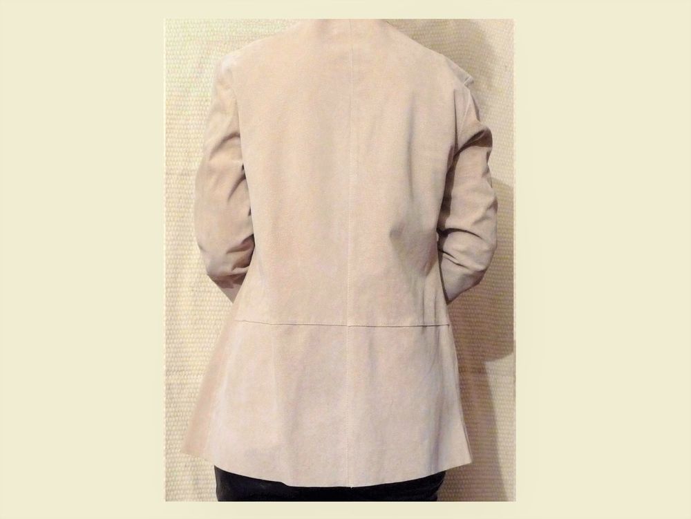 Veste en Daim Beige en 100% Croute de Porc- R&eacute;f&eacute;rences Vêtements