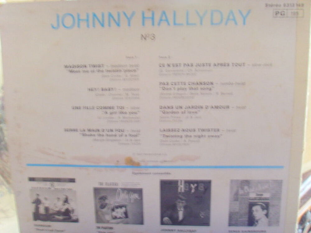 JOHNNY HALLYDAY,rare VINYLE ORIGINE de 1962 CD et vinyles