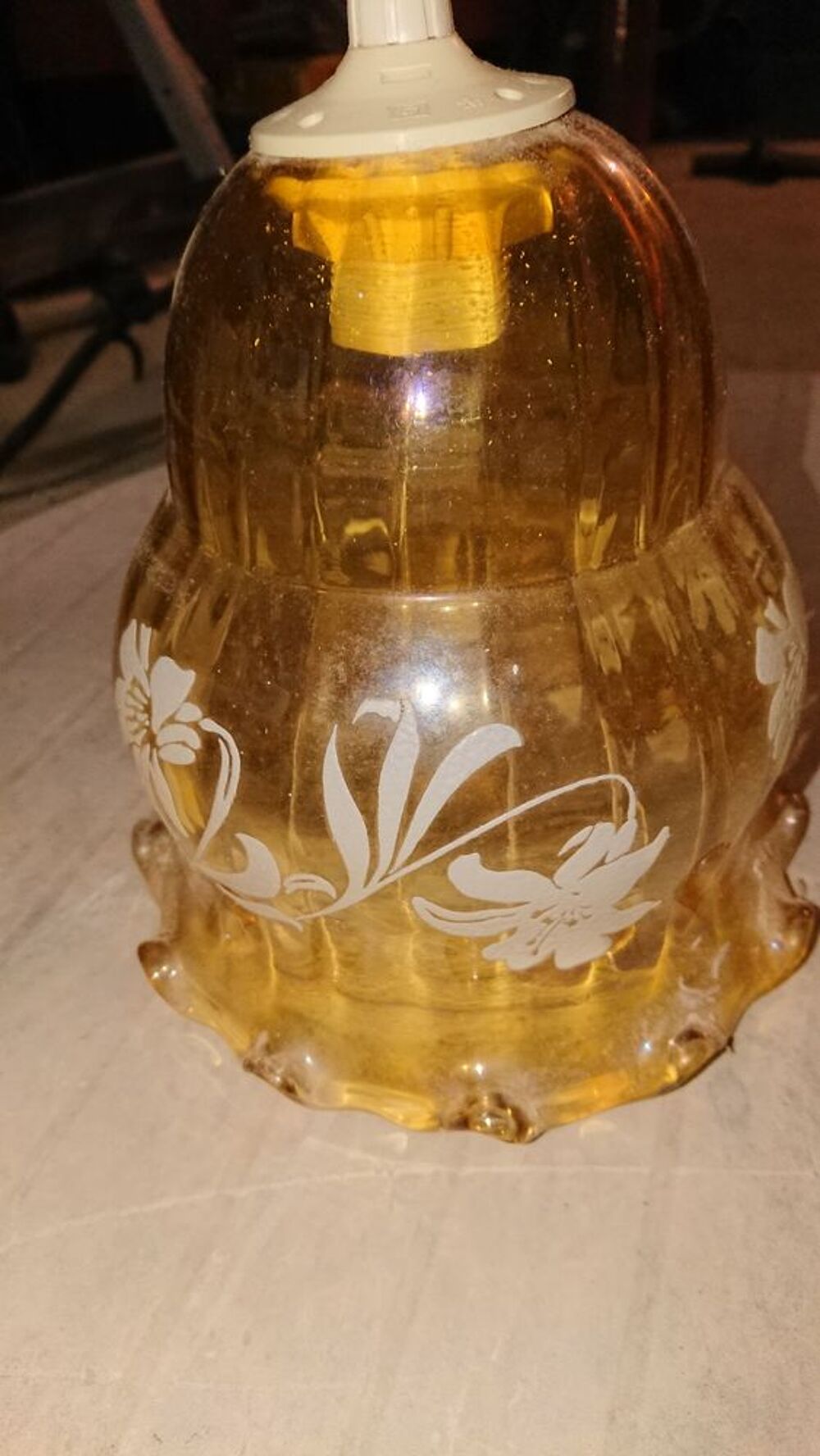 3 lustres en verre Décoration