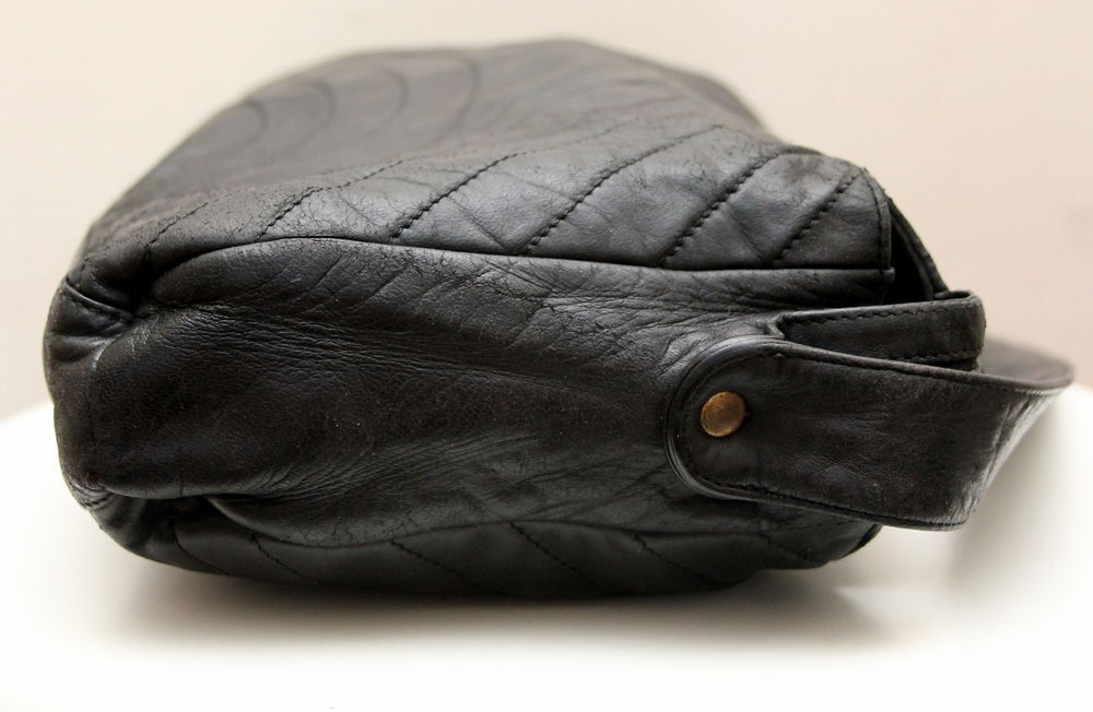 Sac cuir noir surpiqu&eacute; MAUD FRIZON Maroquinerie
