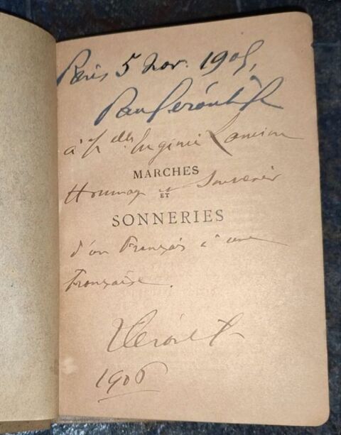 Paul D�ROUL�DE - Livre d�dicac� 1905 - Rare exemplaire 80 Bruay-la-Buissi�re (62)