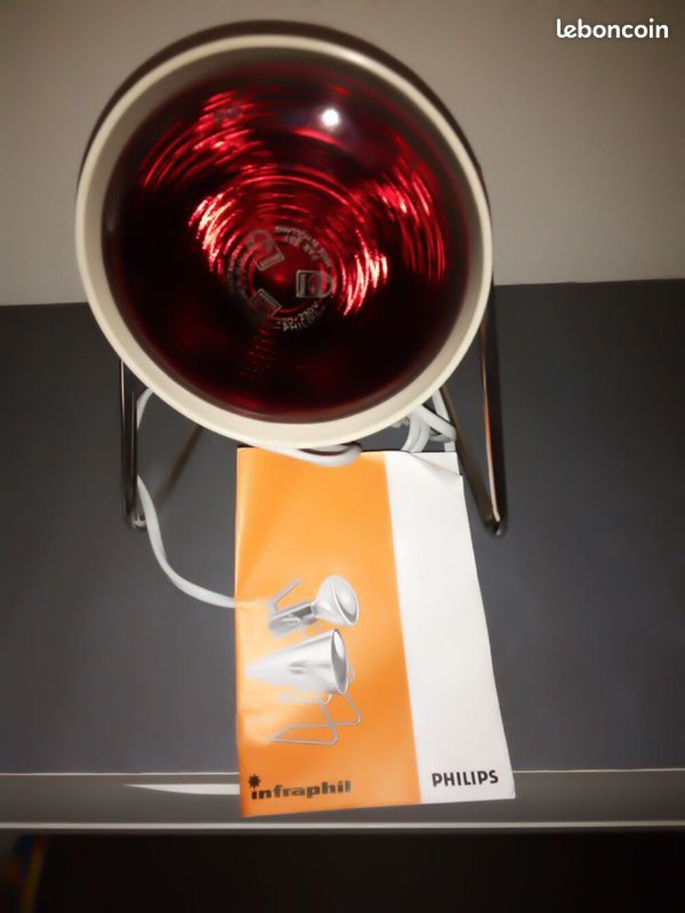 vintage 1970 - lampe chauffante Philips infraphil rouge Electroménager