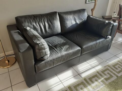 Brade canap� cuir noir 200 Sainte-Foy-l�s-Lyon (69)