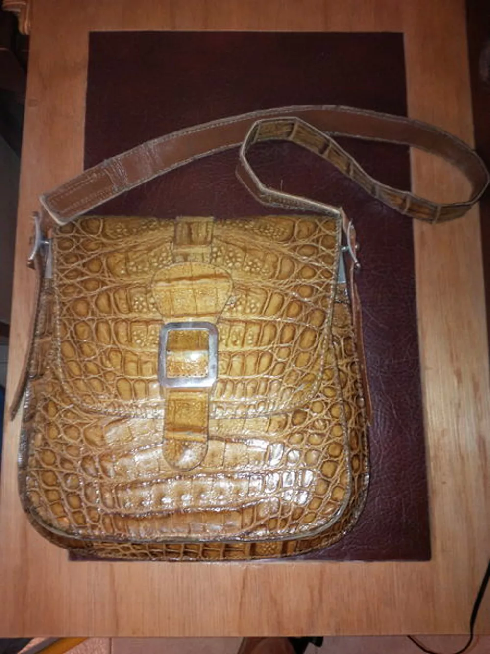 sac &agrave; main croco Maroquinerie