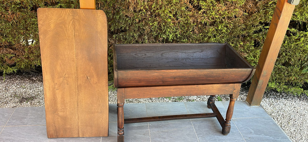 Table p&eacute;trin XIX eme chene massif Meubles