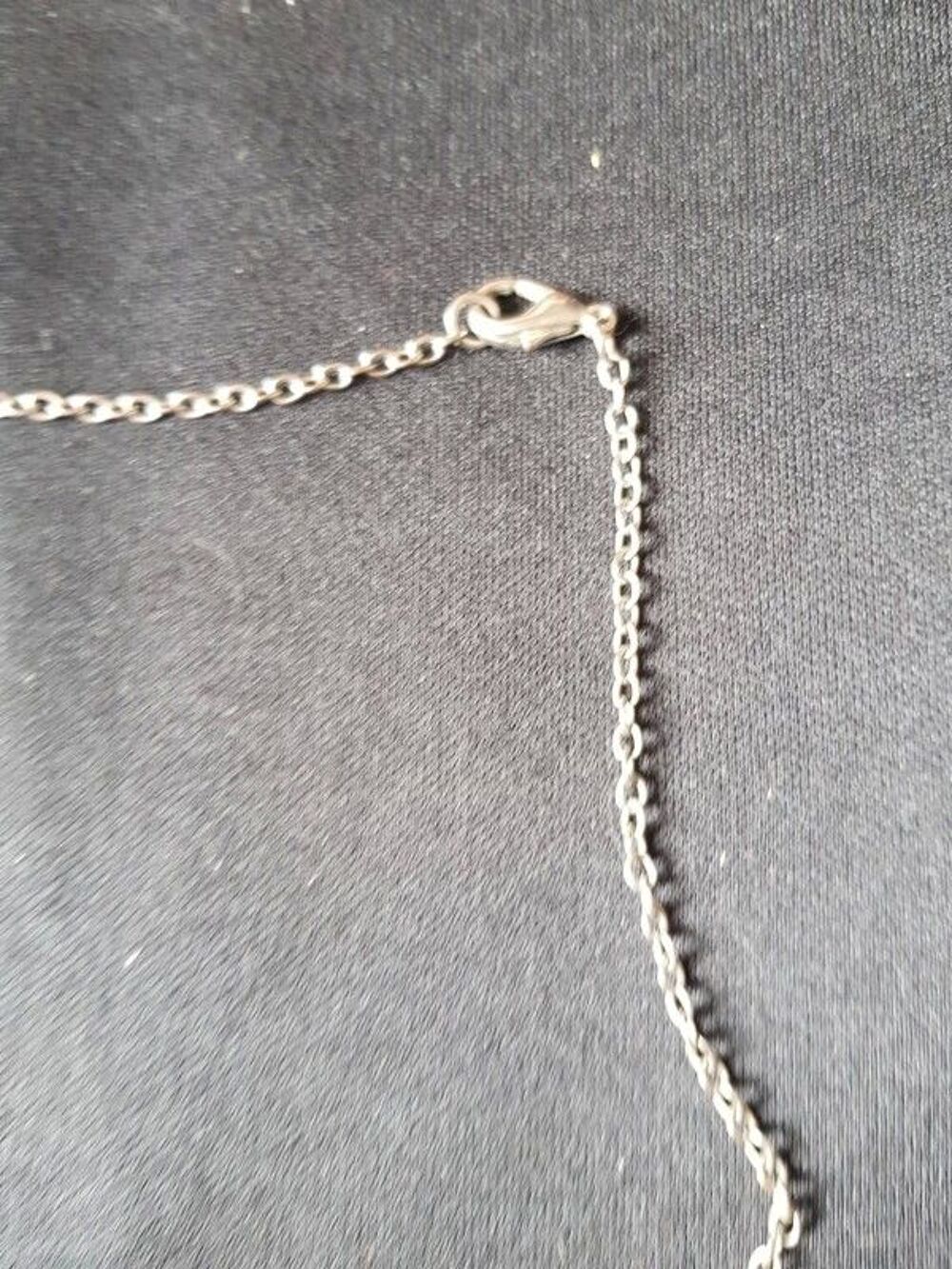 Collier casse-t&ecirc;te metal argent&eacute; neuf chaine 46 cm 3 e Bijoux et montres