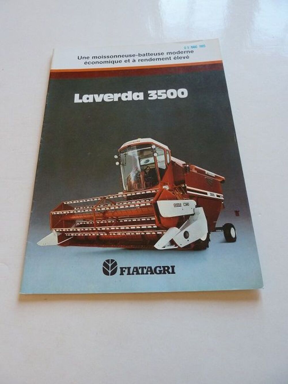 Prospectus moissonneuse batteuse LAVERDA 3500 