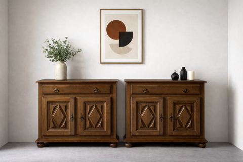 Lot de 2 buffets en ch�ne ? charme et �l�gance intemporelle 145 Firbeix (24)