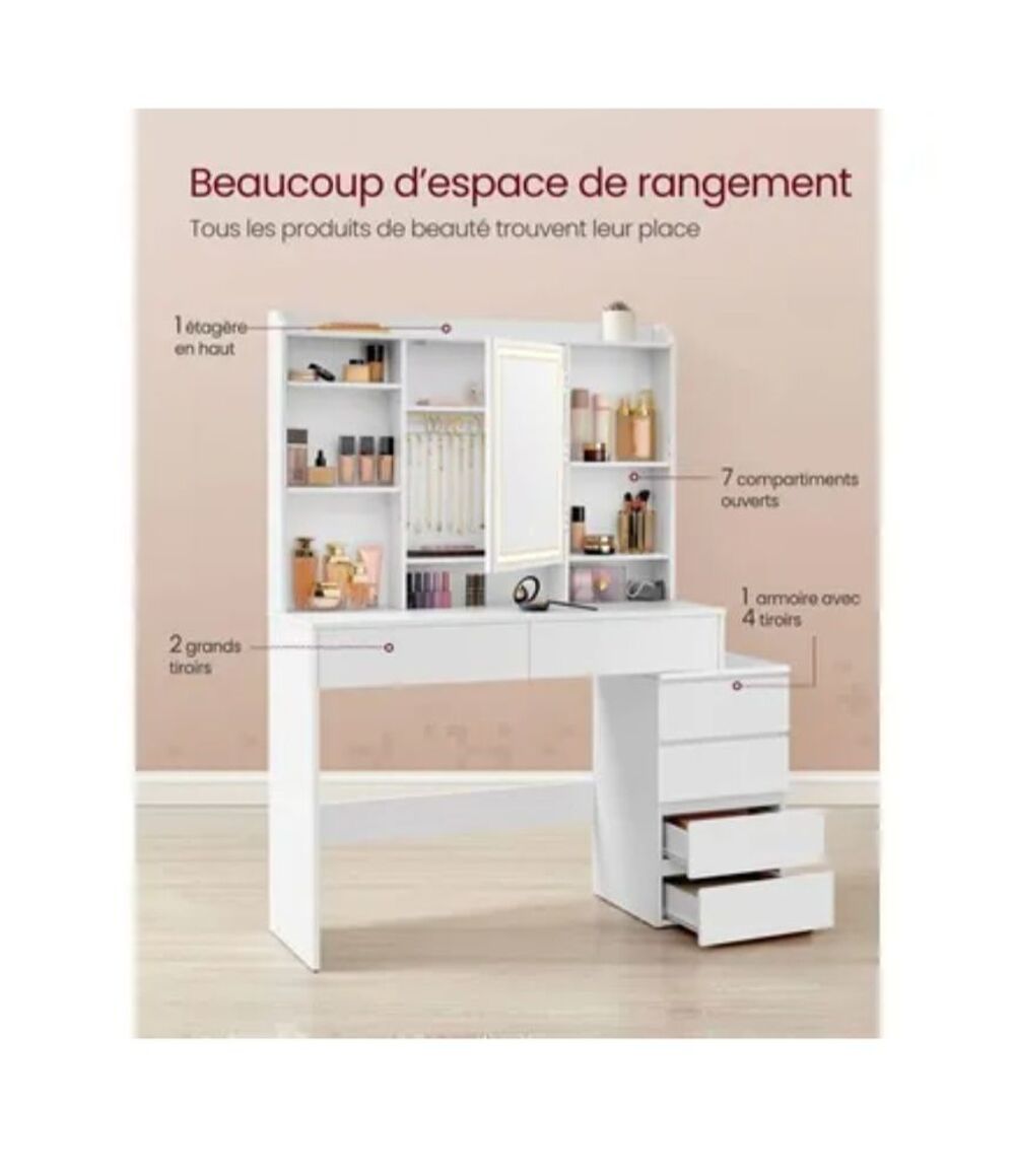 Coiffeuse VASAGLE neuf ,achet&eacute; il y a 15 j ,non d&eacute;ball&eacute;e Meubles