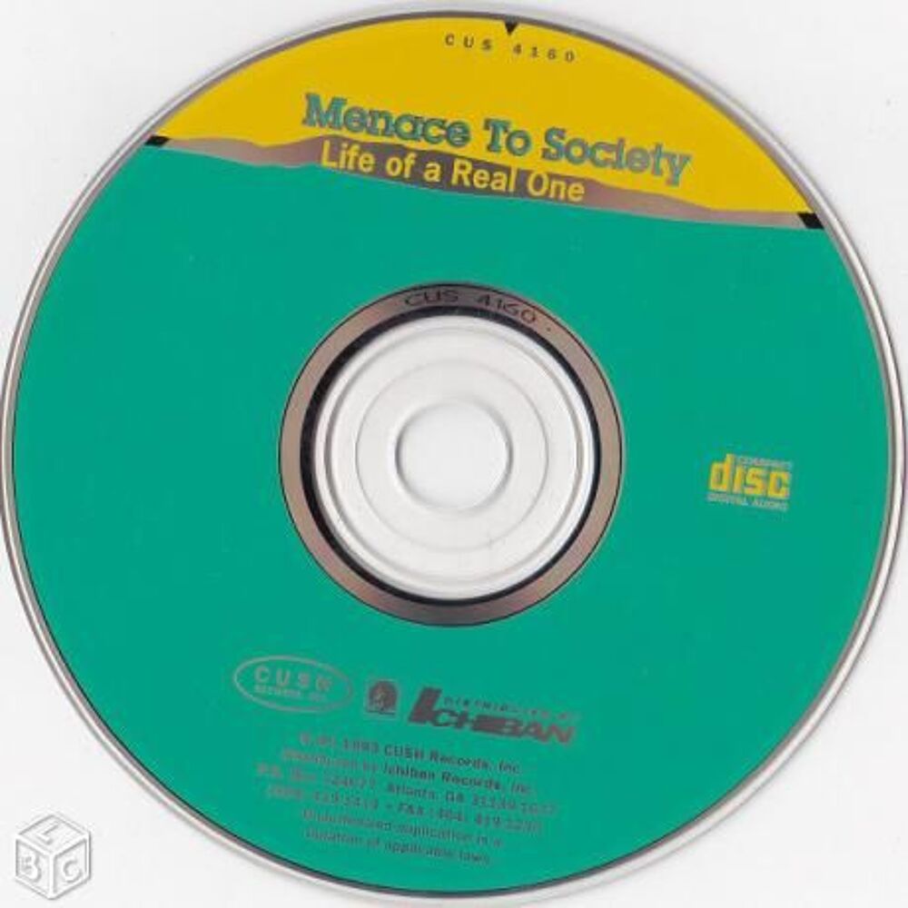 Menace To Society Life Of A Real One ( &eacute;tat neuf) CD et vinyles