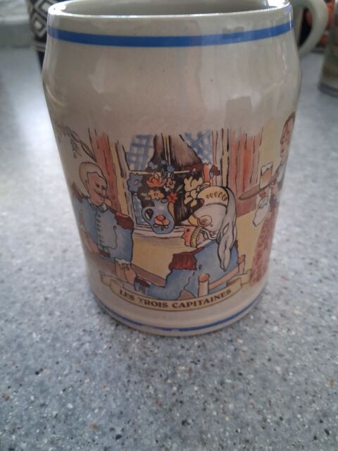  lot de 4 chopes � bi�re alsacienne en gr�s 
20 Fragnes (71)