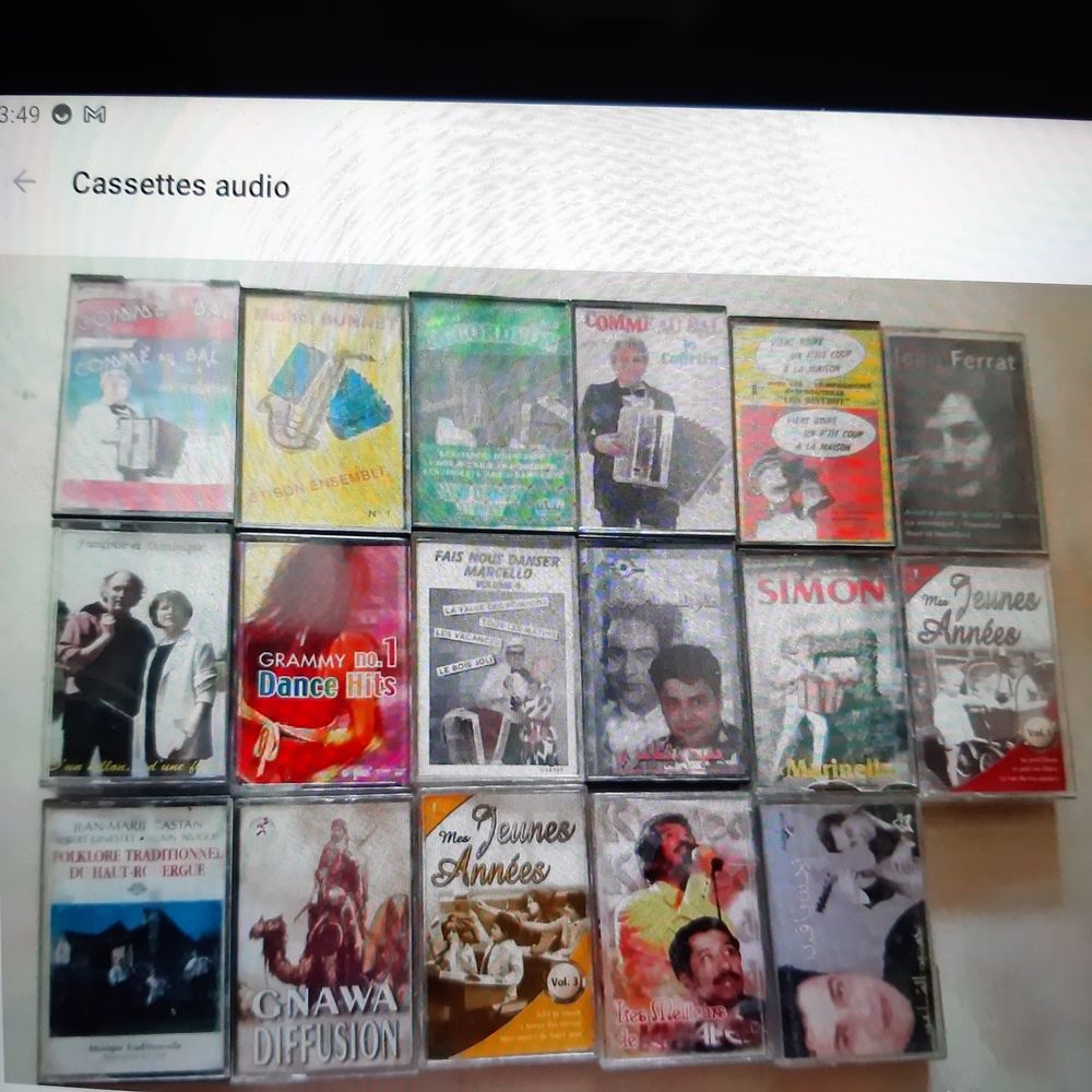Cassettes audio CD et vinyles