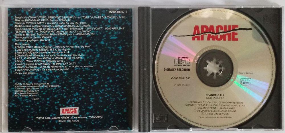 France Gall Debranche CD et vinyles