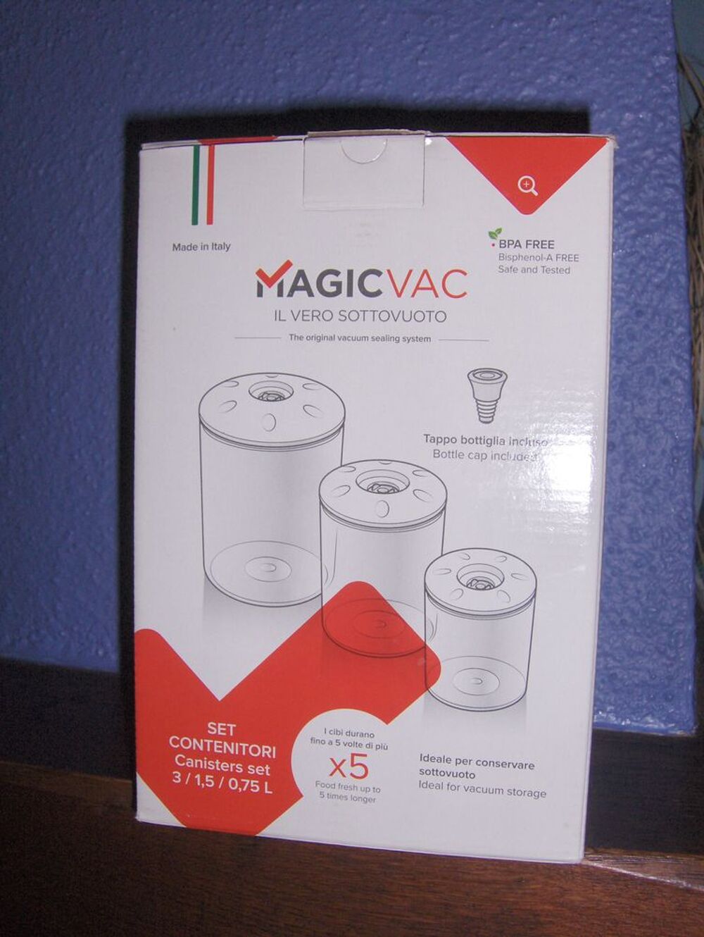 NEUF MAGIC VAC Set de 3 r&eacute;cipients de 0,75l ? 1,5 l - 3l
Electrom�nager