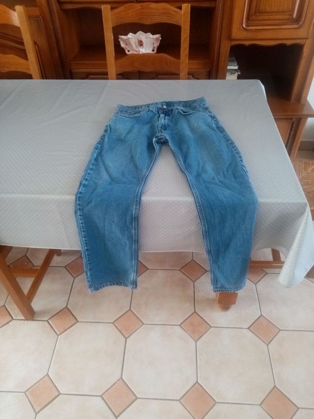 Jean bleu denim slim taille 40 Vêtements