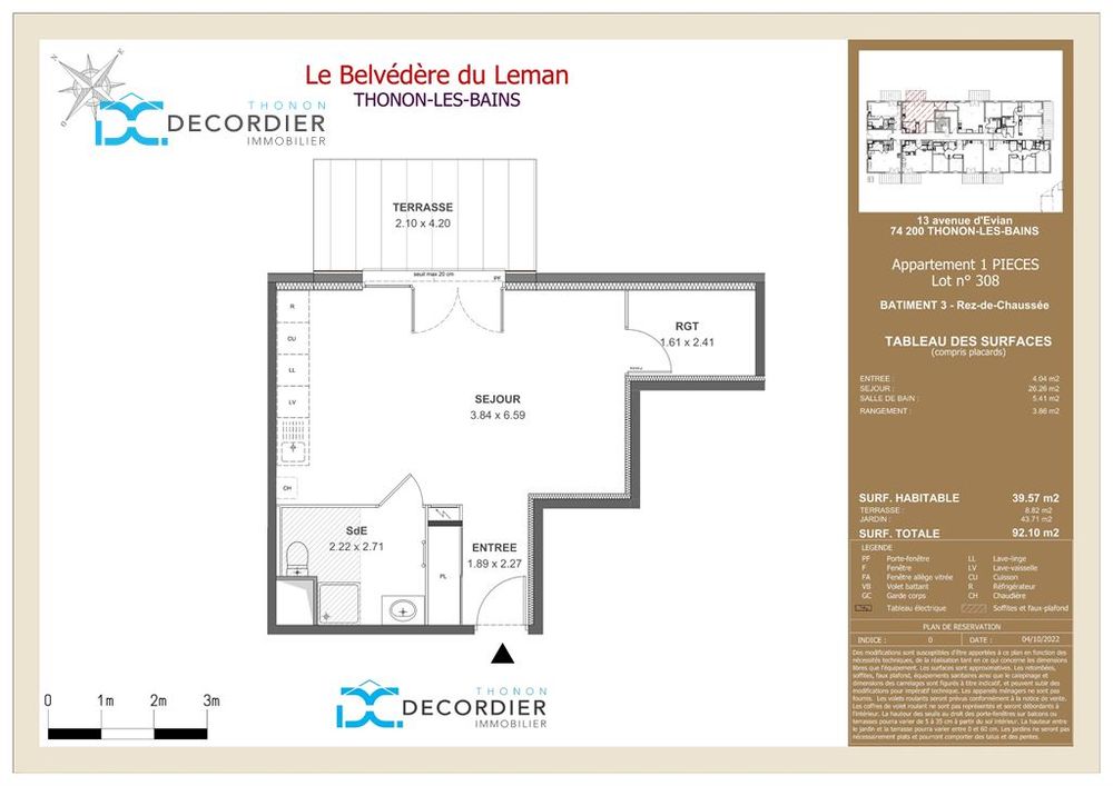 Vente Appartement À VENDRE APPARTEMENT T1 NEUF - CENTRE-VILLE -  THONON-LES-BAINS (74200) Thonon les bains