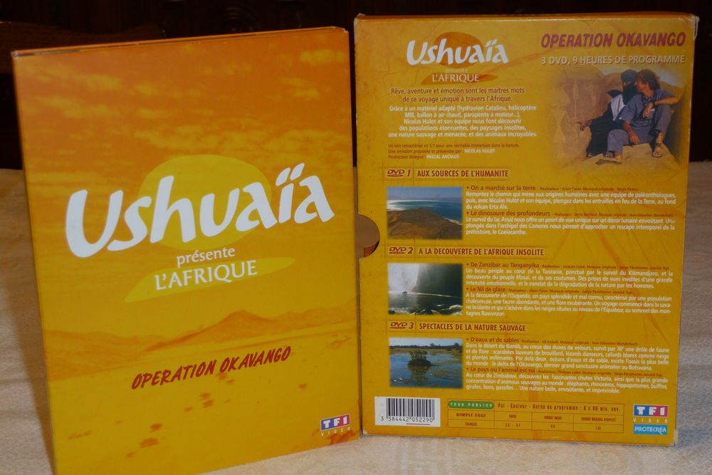 1 coffret Ushua&iuml;a de 3 DVD DVD et blu-ray