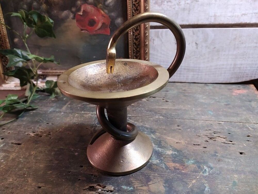 Ancien Caduc&eacute;e Vide-Poche Bronze Monnaie Pharmacie 