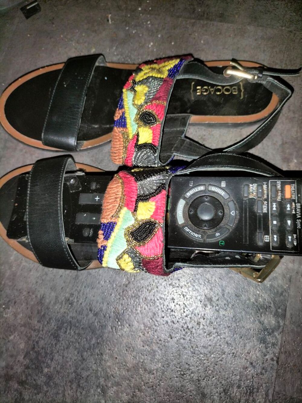 Sandales cuir Bocage pointure 37 tr&egrave;s bon &eacute;tat Chaussures