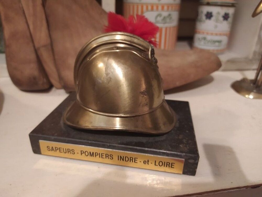 Casque Pompier Presse Papier Sapeurs-Pompiers Indre et Loire 