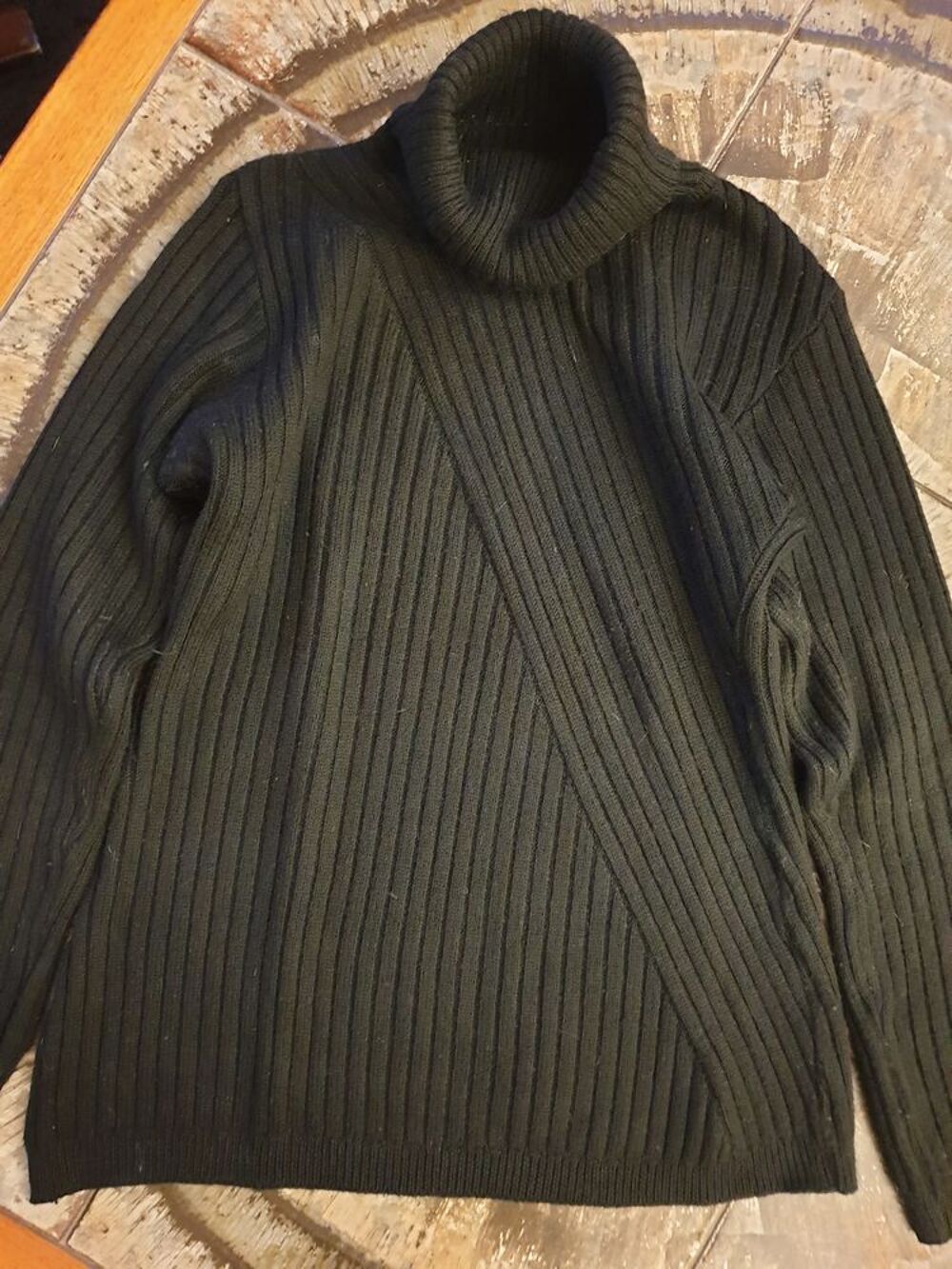 Pull noir col roul&eacute;, Taille 38-40, La Boutique La Redoute, Vtements