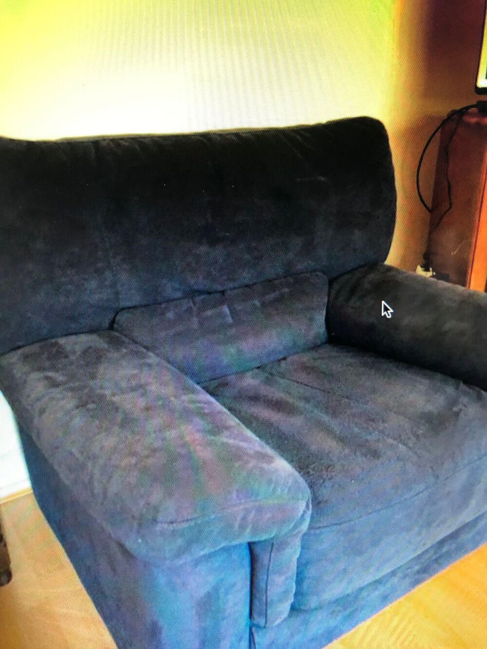 Fauteuil en Alcantara bleu Meubles