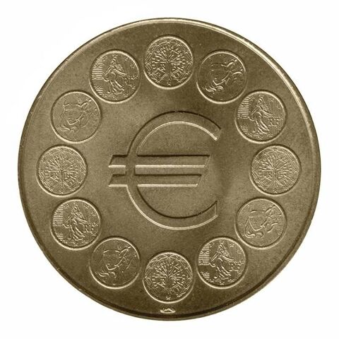 Mdaille MDP - Euro 12 pices de monnaies 30 Houdemont (54)