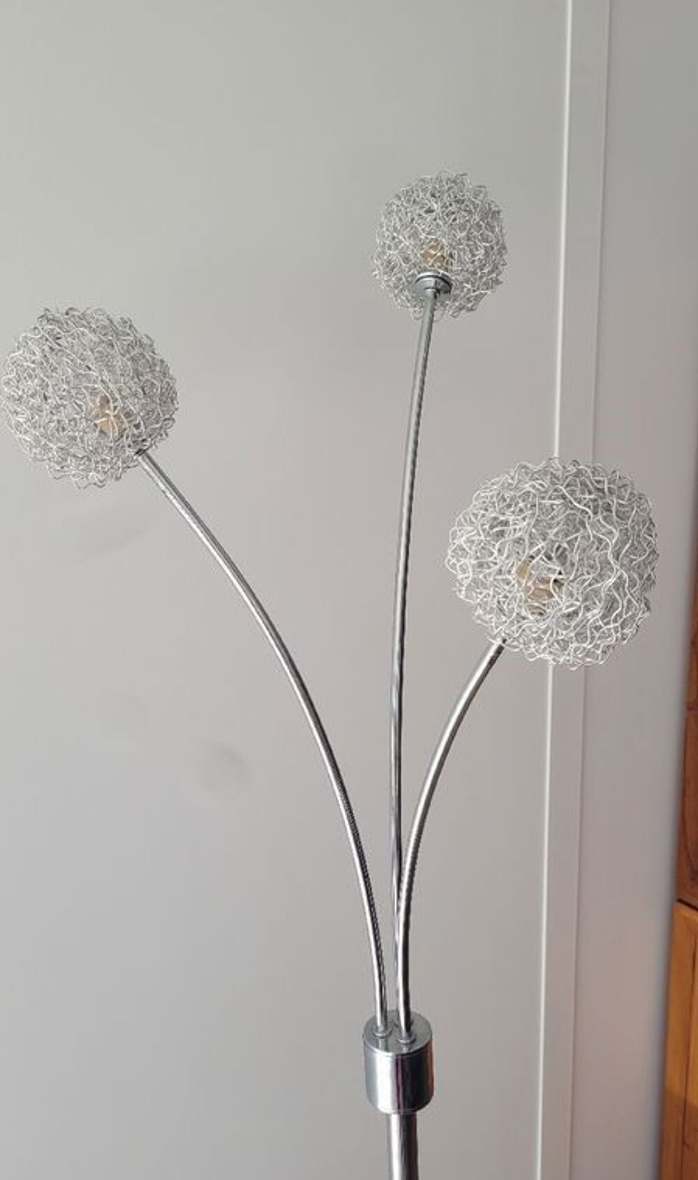 Lampadaire 3 lampes m&eacute;tallis&eacute; Décoration
