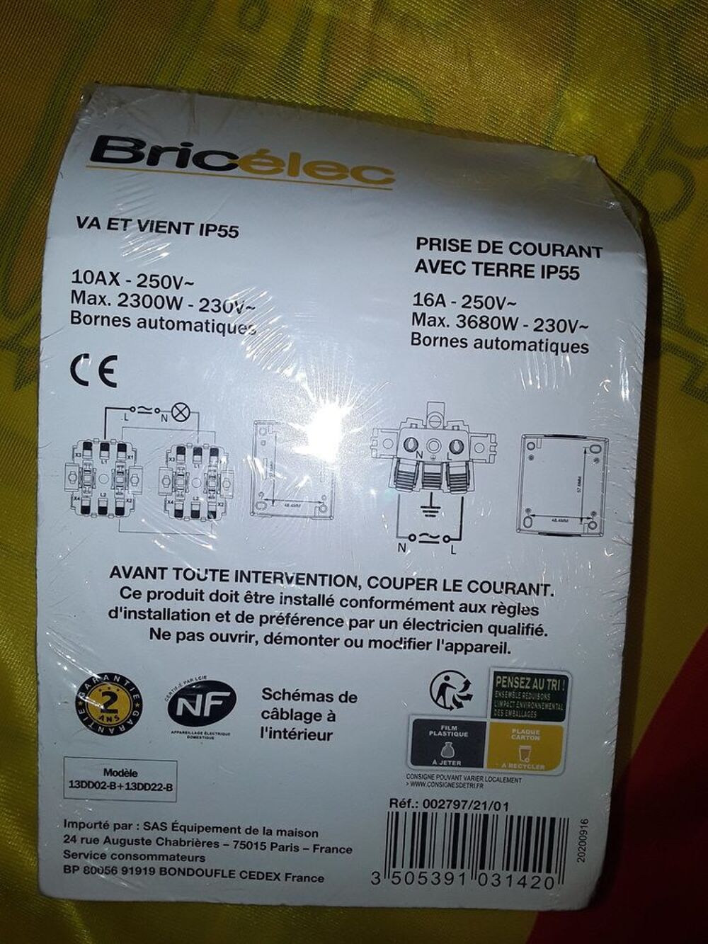 Lot N&deg;12 2Va et vient+2 2P+T ETANCHE Bricolage