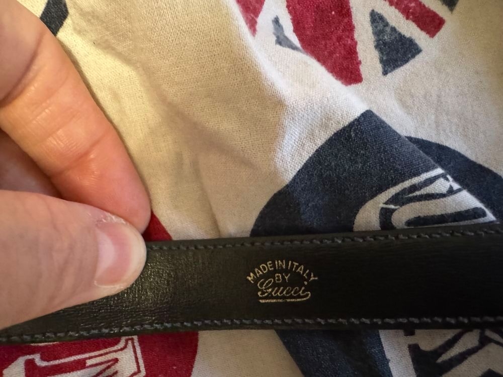 Ceinture Gucci Marmont Cuir Noir Boucle Dor&eacute;e Authentique Ta Maroquinerie