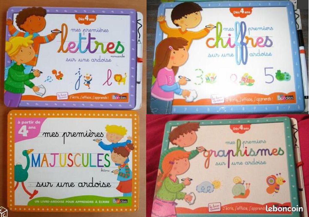 Lot 4 livres: premi&egrave;res majuscules, minuscules etc Livres et BD