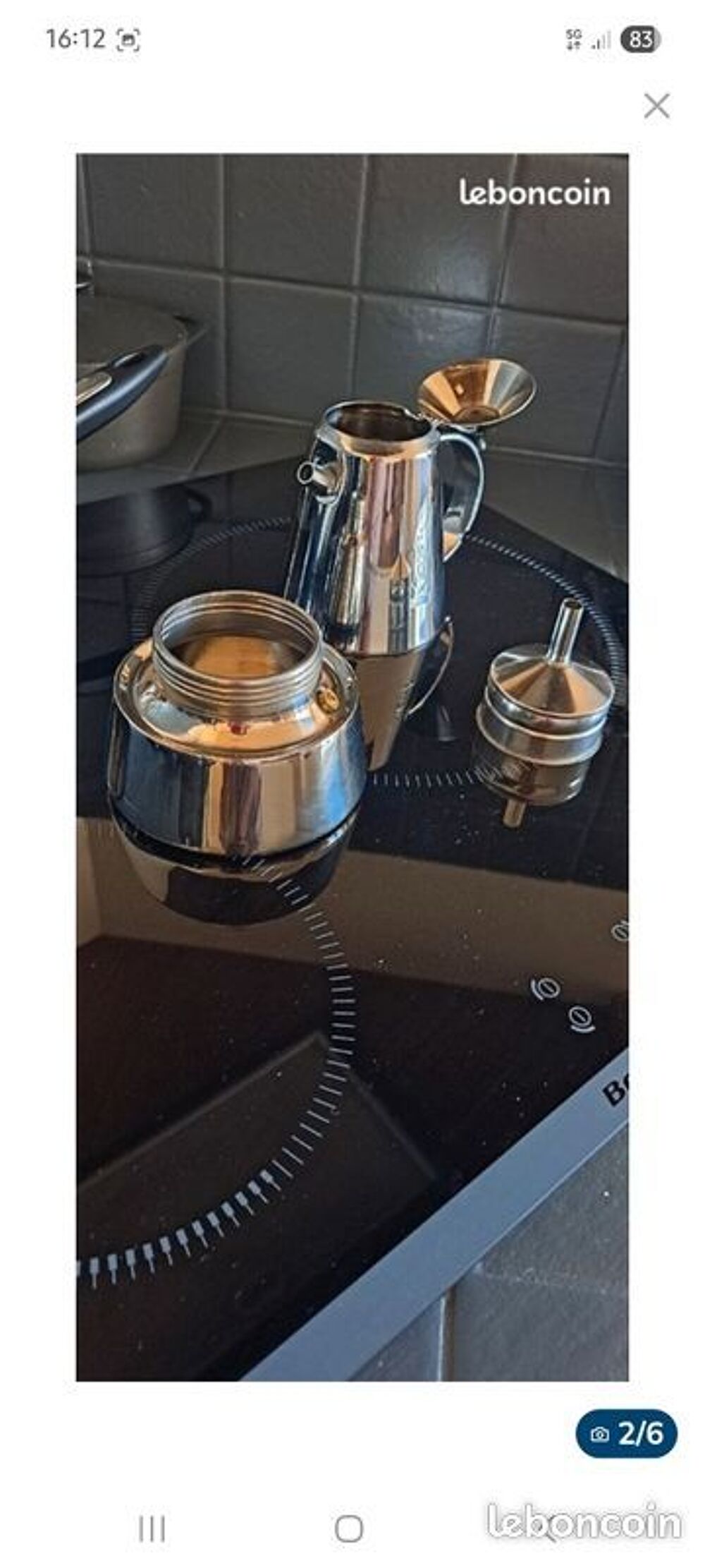 Cafeti&egrave;re italienne &quot; Mia &quot; 6 tasses Guido Bergna Bialetti Cuisine