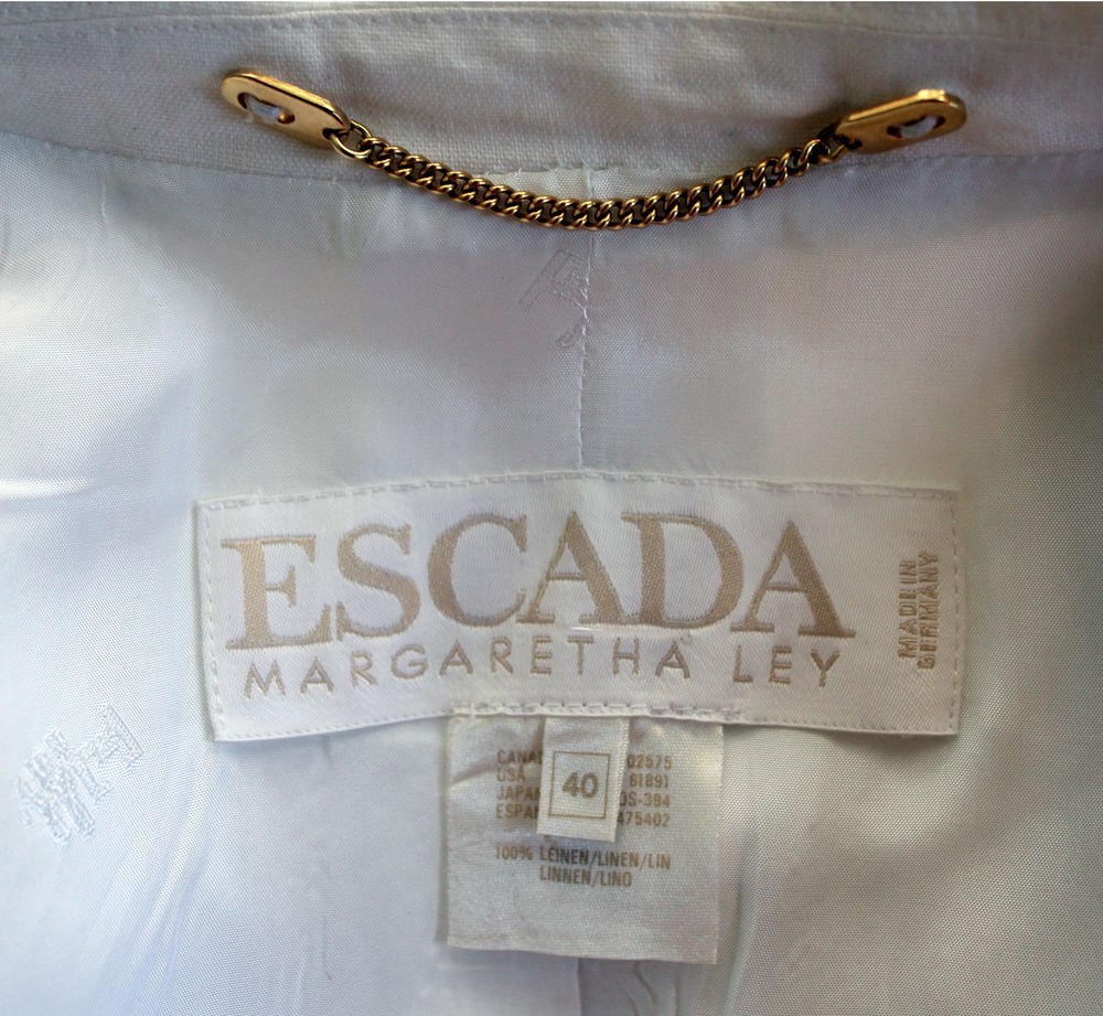 Veste brod&eacute;e lin ESCADA T.40 Vêtements