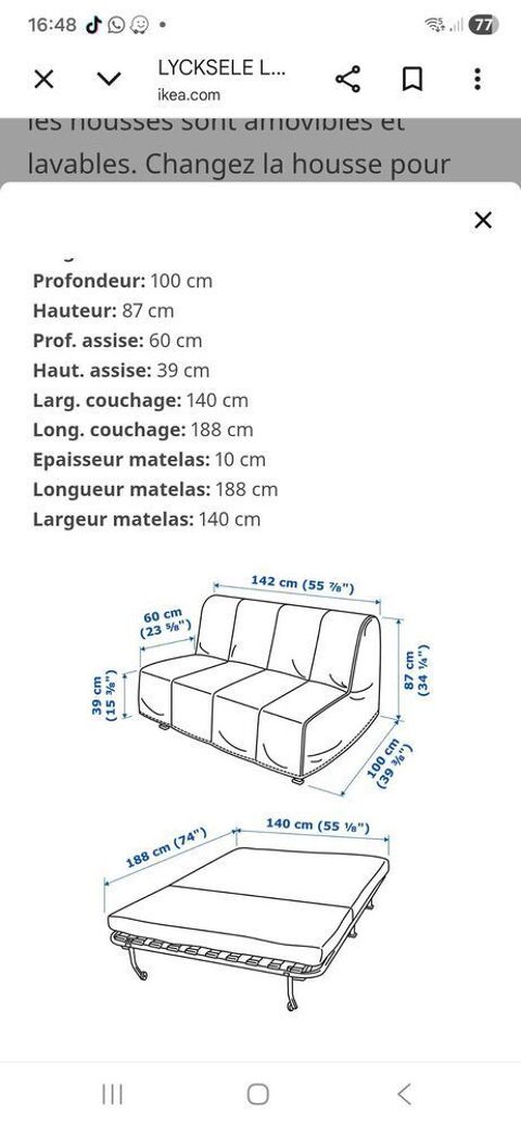 canap� BZ 100 Villemomble (93)