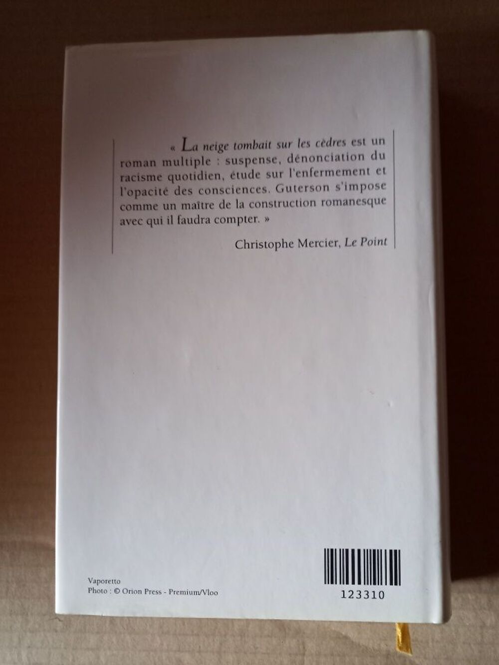 Livre "la neige tombait sur les c&egrave;dres " Livres et BD