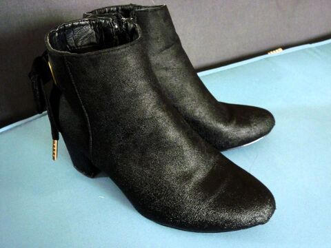 chaussures femme noir 38 gémo bottines à talons TBE 5 Brienne-le-Château (10)