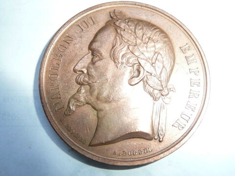 M�daille Napol�on III T�te Laur�e Soci�t� Agricole 48 Bordeaux (33)