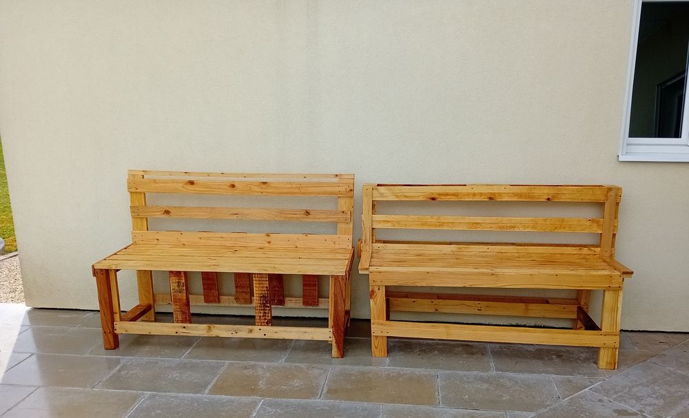 2 Bancs et 2 Tables Artisanaux Neufs Meubles