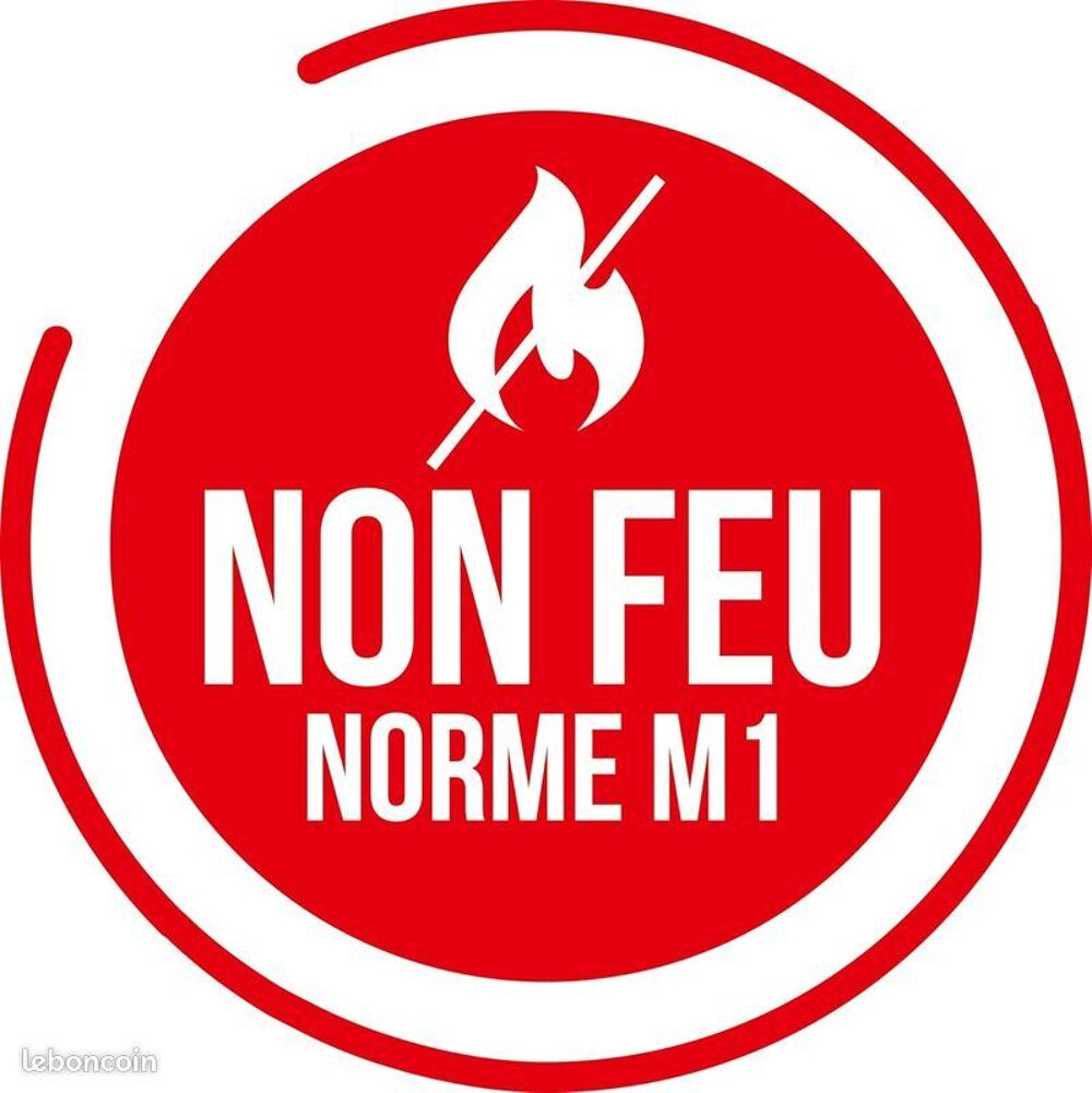 Rideau Voilage certifi&eacute; Anti Feu M1-145x240cm Décoration