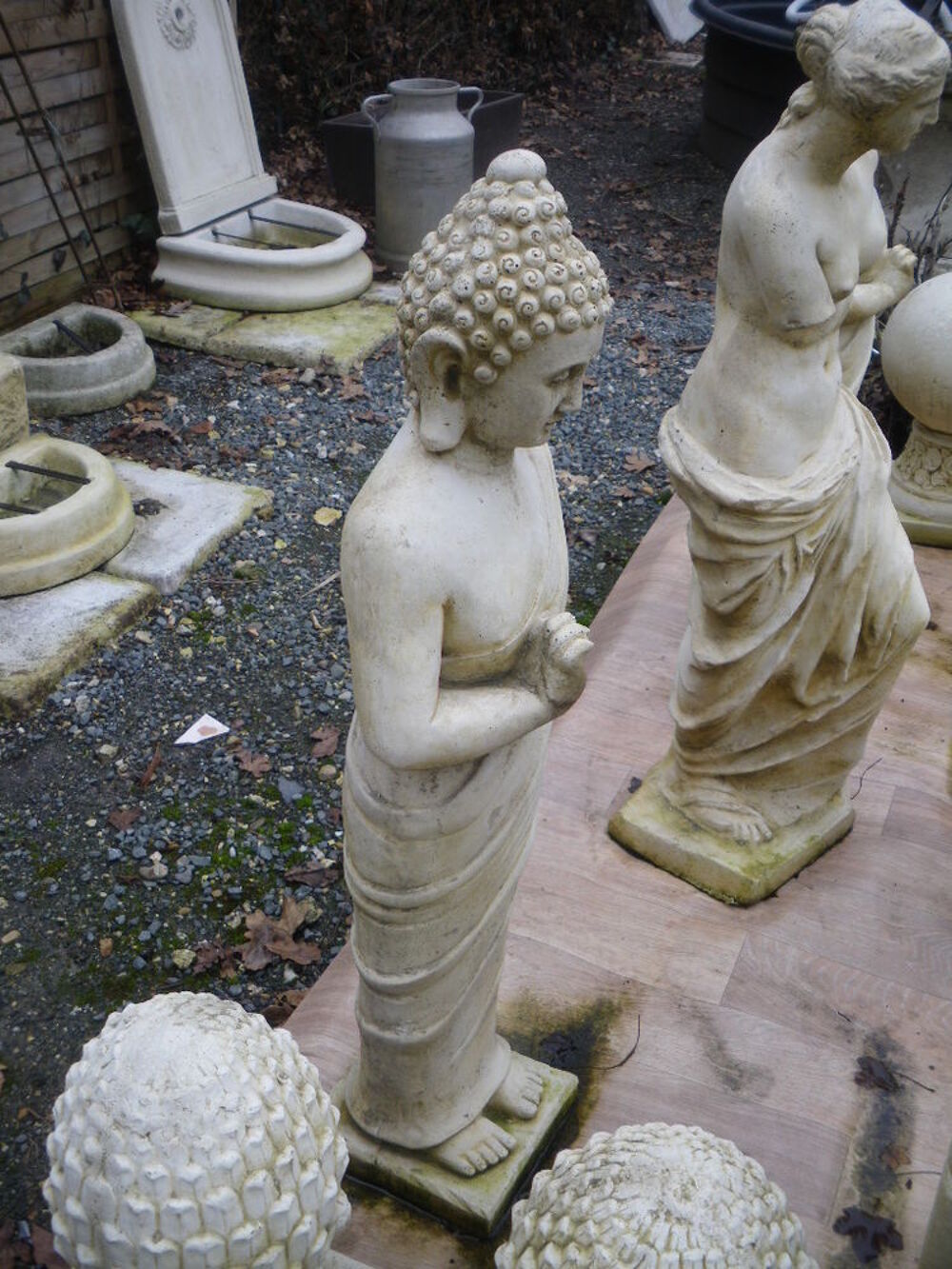Statue, Bouddha debout en pierre Décoration