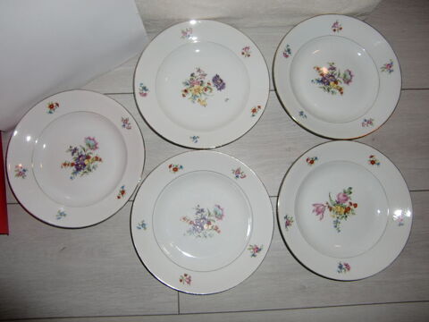 Service 5 assiettes creuses en vritable porcelaine blanche 40 Rueil-Malmaison (92)