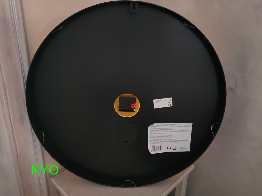 Grande Horloge murale industrielle chiffres romains LED 60cm Décoration