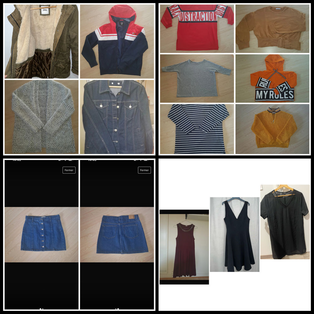 Lot de v&ecirc;tements femme. Vêtements