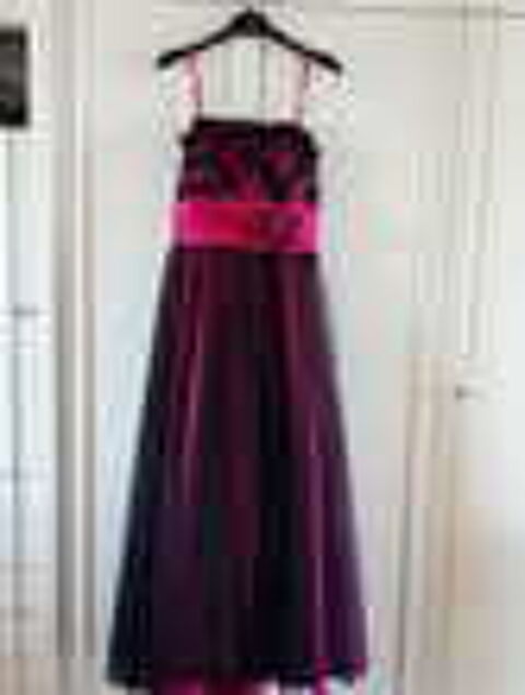 Robe originale de c&eacute;r&eacute;monie noir / fuschia- 150 euros - TBE Vêtements