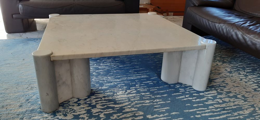 Table basse en marbre de carrare Gae Autenti Knoll Meubles