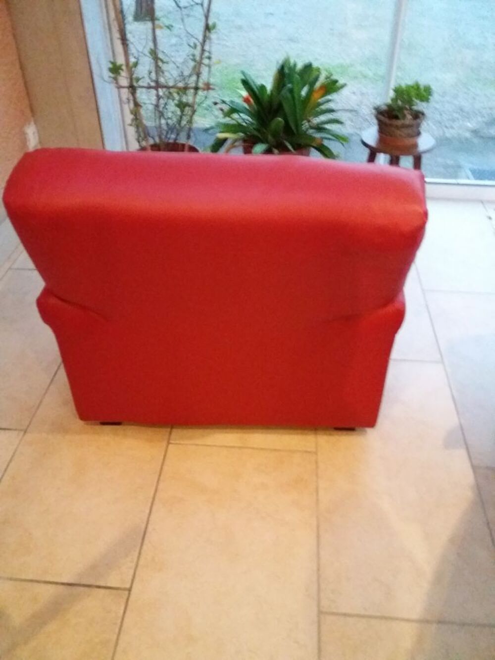 Fauteuil similicuir rouge Meubles