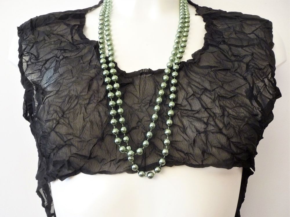 Collier/ Sautoir en Perles en Plastique Rondes Vert Brillant Bijoux et montres