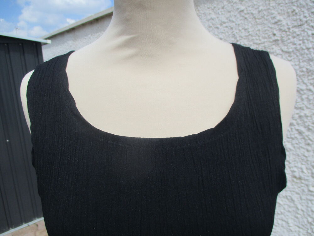 D&eacute;bardeur Uni Noir Aspect Froiss&eacute; en Taille 38/40 Vêtements
