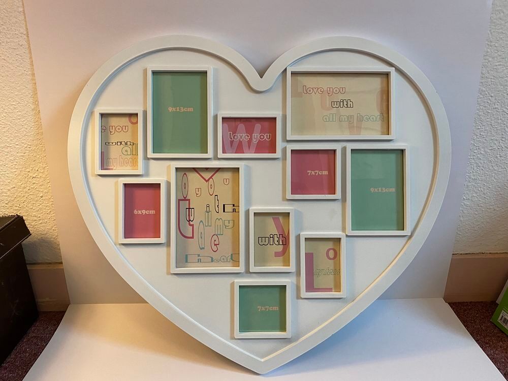 Cadre photo coeur 52,5x46 Décoration